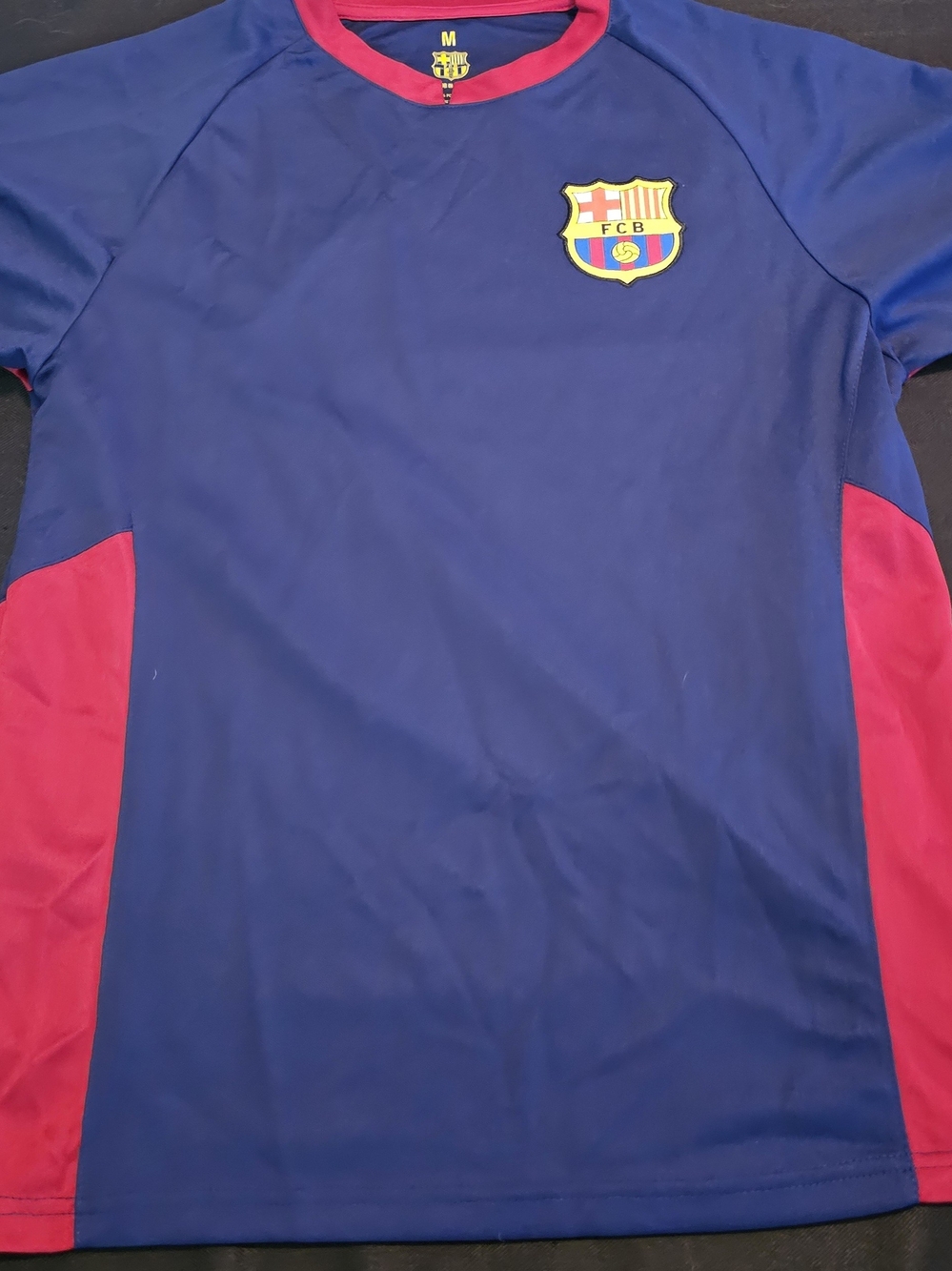 Kids' Blue & Red Short Sleeve Soccer Top